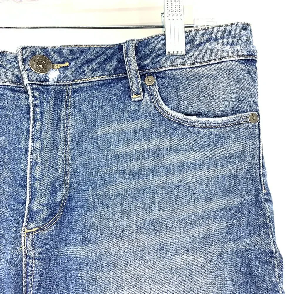 Paige Cut Off Denim Shorts Womens Size 29 Medium Wash Distressed